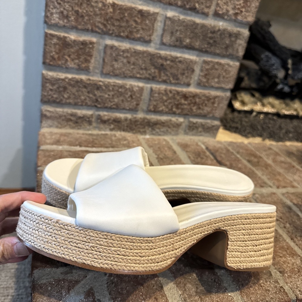 Vince‎ Women's Margo Espadrille Block Heel Slip On Sandals Slide Size 9.5 #174 - Picture 3 of 16